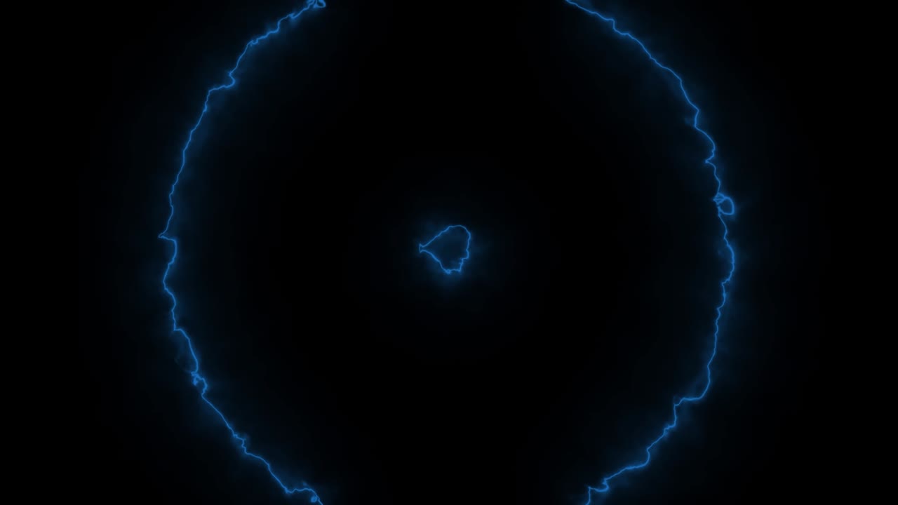 Blue windy circle light energy wave overlay effect loop