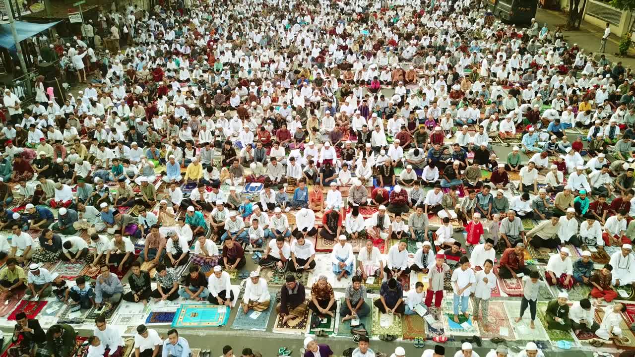 Male muslim prayer celebrating Eid Al Fitr