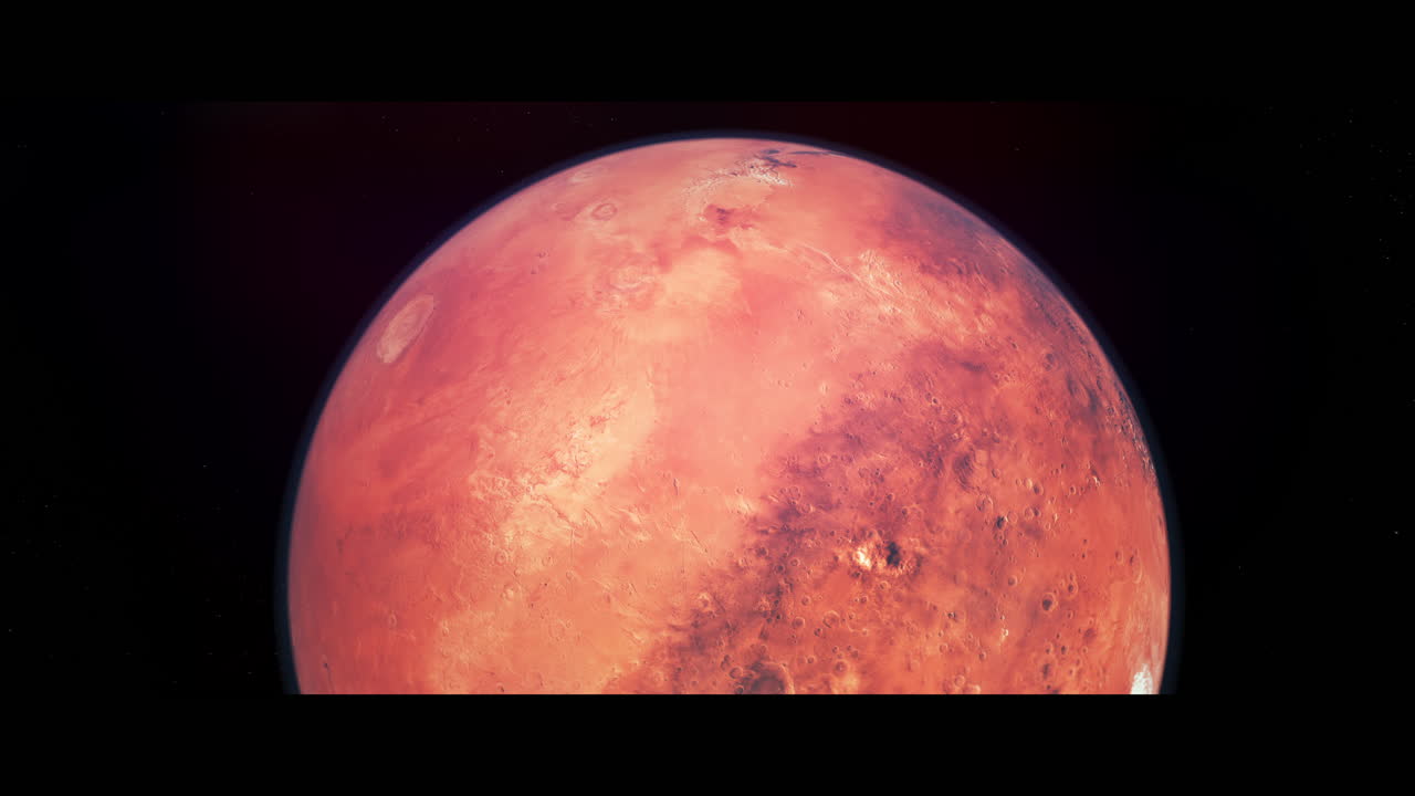 Planet Mars viewed from space
