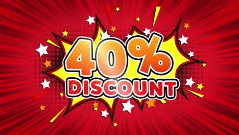 40% off comic style sale graphics