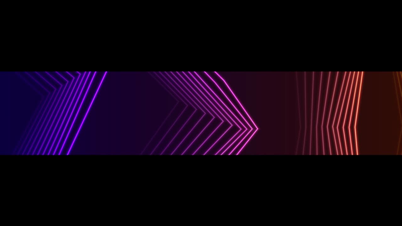 líneas curvas de neón violeta y naranja animación de video tecnológica