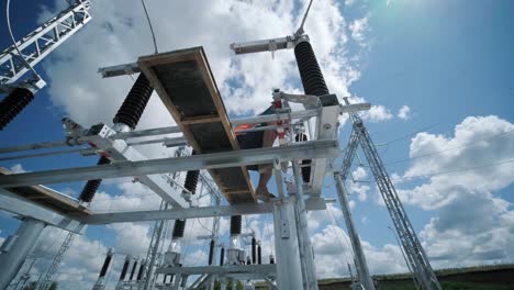 construction of a transformer substation