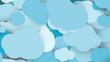 las nubes de dibujos animados.