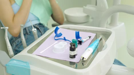close-up of dental tools and equipment in modern clinic for professional oral care
