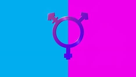 Transgender-Symbol-Auf-Rosa-Und-Blauem-Hintergrund