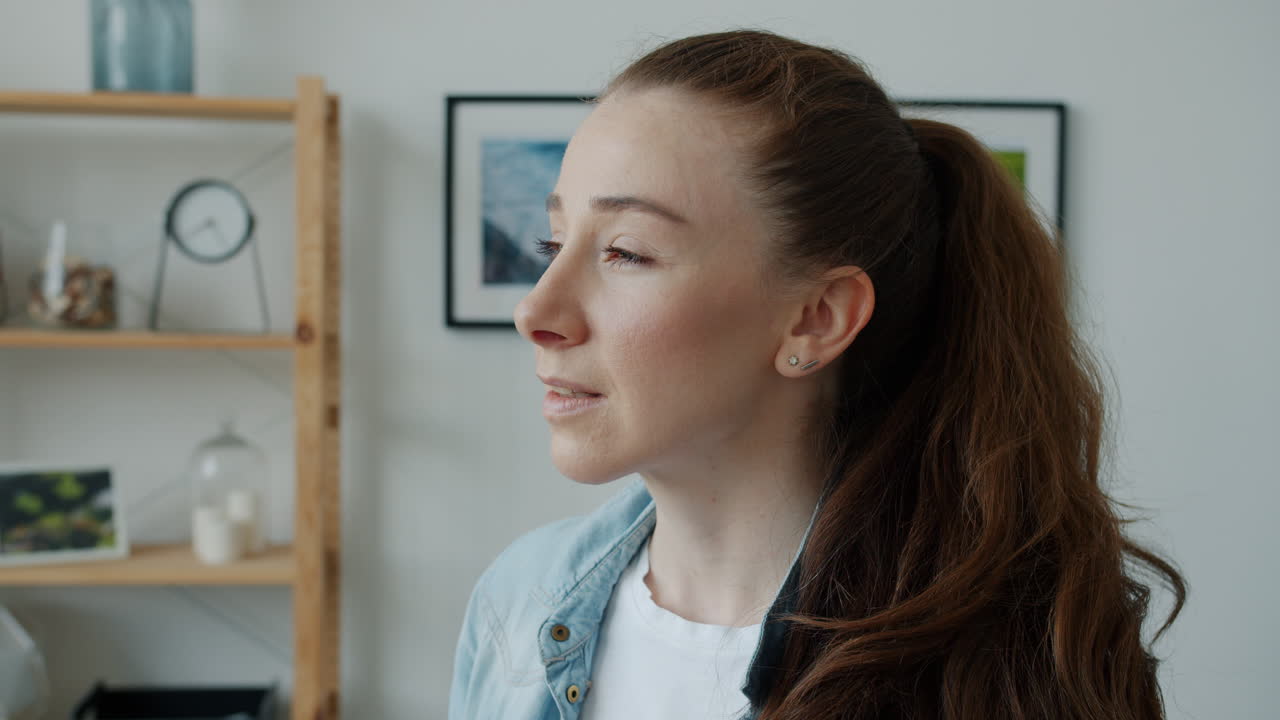 Woman Portrait in a Living Room