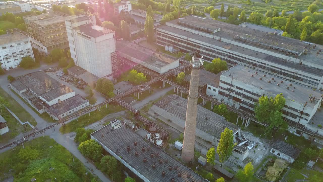 Street On The Old Factory. Desolated street on the old abandoned factory district