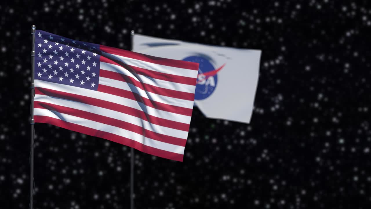 USA space exploration and discovery concept video. 3d render
