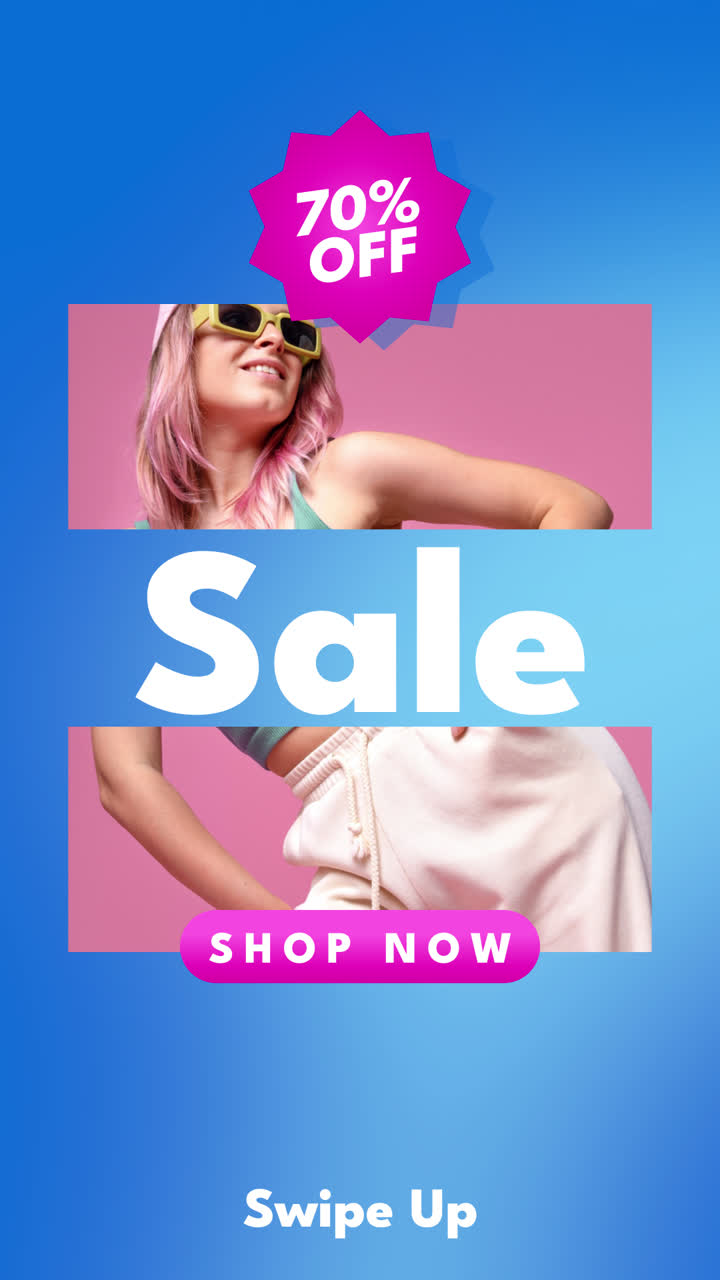 Sale Promotion Advertisement with 70% Off