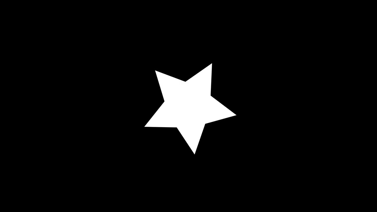 White Star Shape Expanding to Fill Black Screen