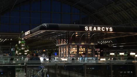 afternoon drinks in the searcys, st pancras , london, united kingdom