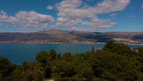 4K-pedestal-shot-on-Marjan-Hill-in-Split,-Croatia