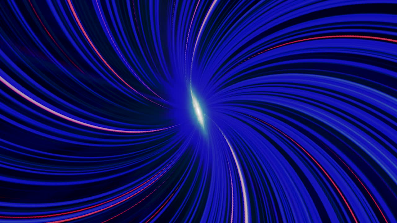 Abstract Spiral Tunnel with Glowing Lines