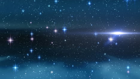 rastro de luz blanca contra el espacio en el fondo
