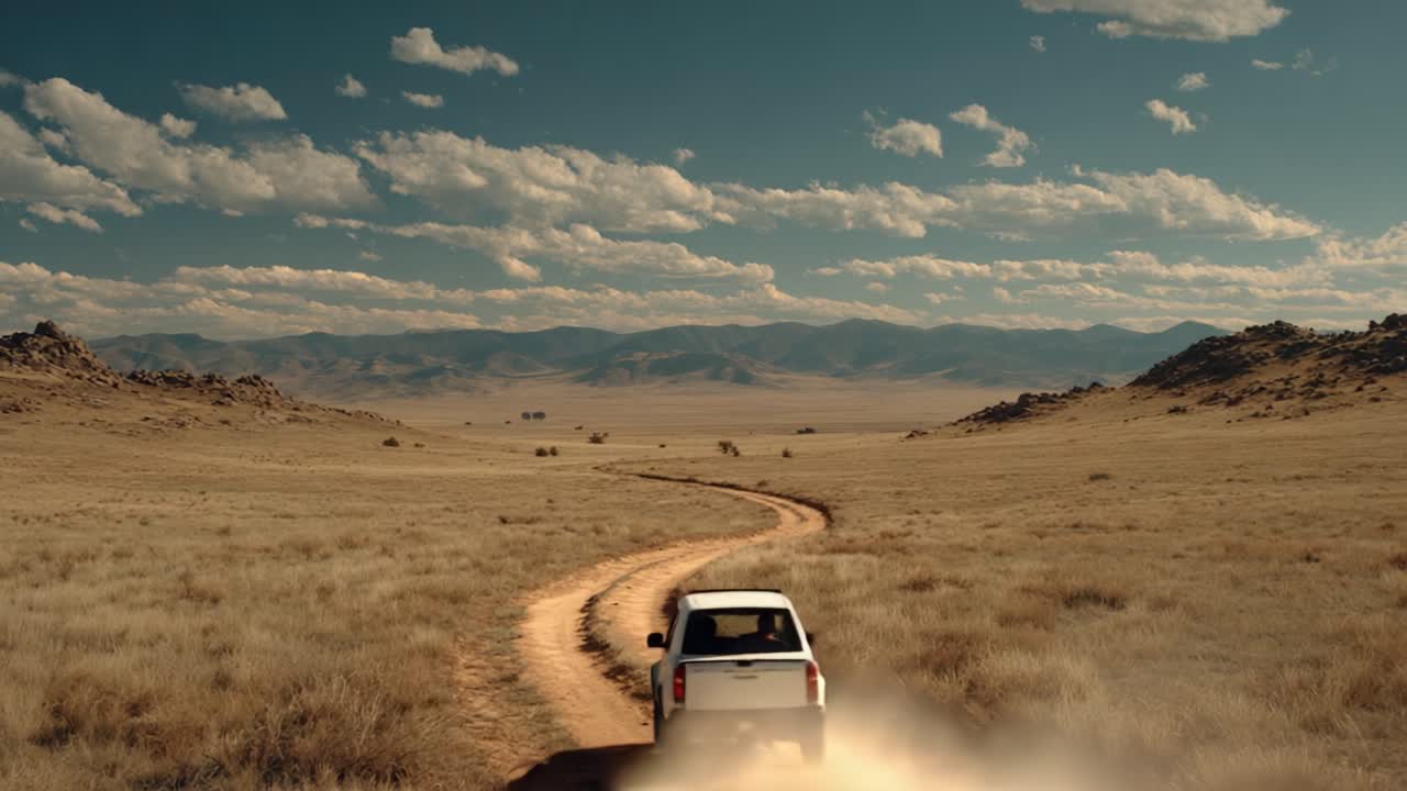 A Scenic Journey Through the Rolling Hills: Captivating Landscapes of Dusty Trails Leading into the Distance Under a Serene Sky