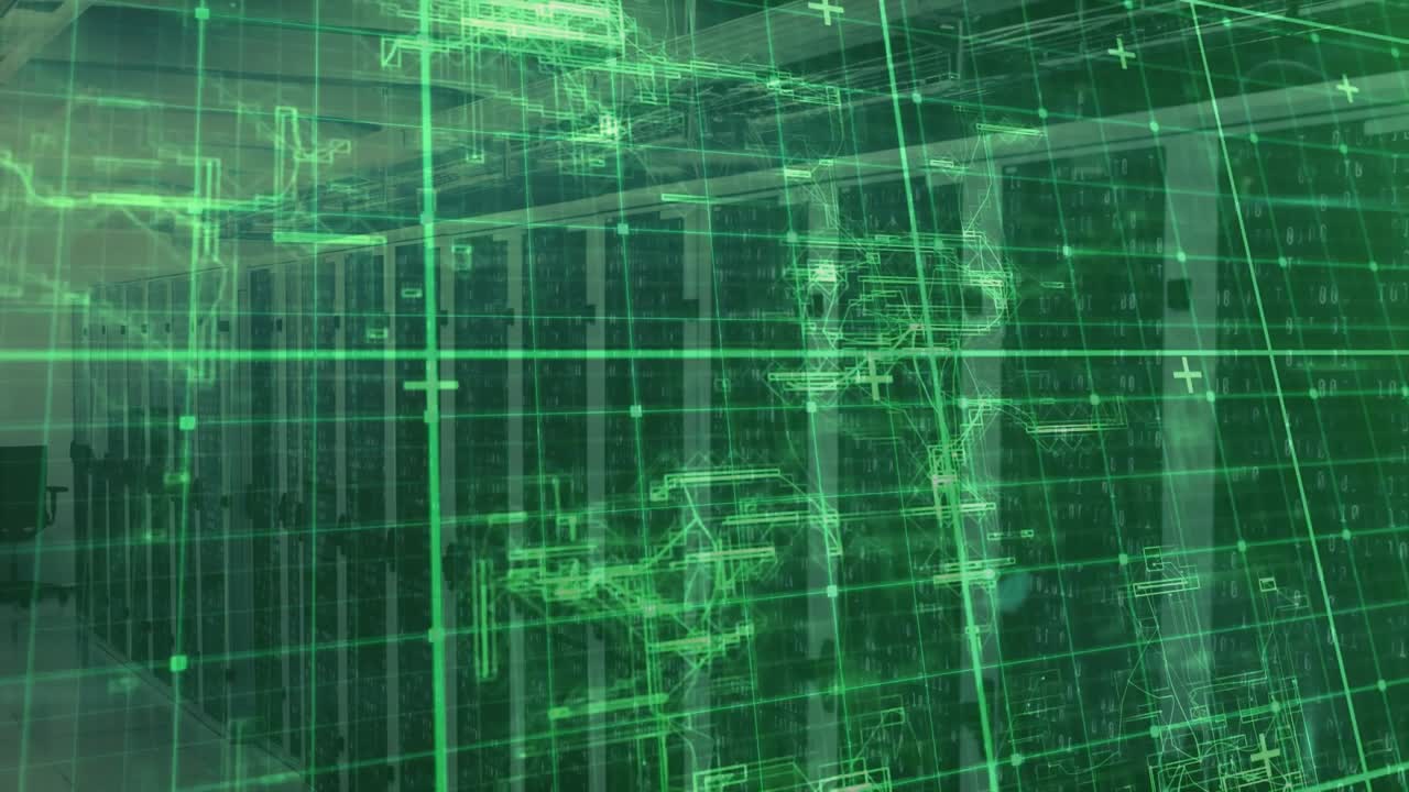 Opening server view causing green grid overlay with crosshairs sweeping for revealing wireframes