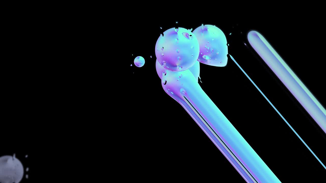 абстрактное 3d-геометрическое искусство с жидкостными плавающими жидкими пятнами, мыльными пузырьками.