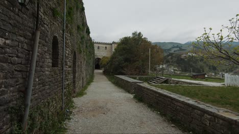 Gjirokaster-City-in-Albania,-Cinematic-Places---UNESCO-World-Heritage-Site