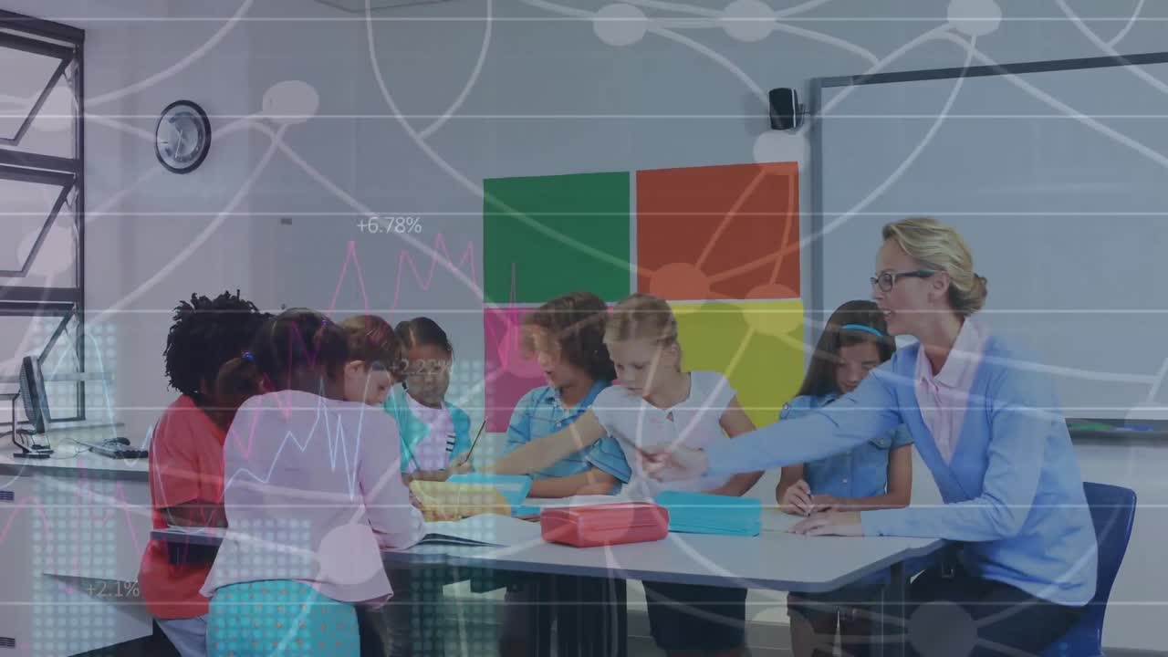 다양한 학교 학생과 교사에 대한 연결 네트워크와 데이터 처리의 활성화