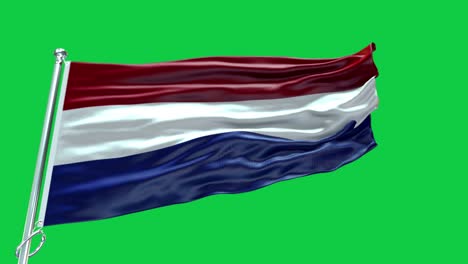 4k highly detailed flag of netherlands - netherlands flag high detail - national flag netherlands wave pattern loopable elements