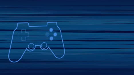 Animation of blue video game logo