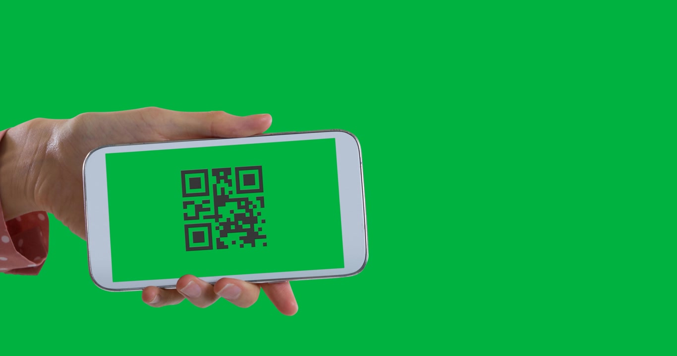 qr code scanner digital technology payment barcode hand smartphone black background
