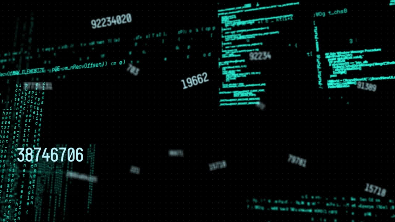 Animation of numbers and data processing