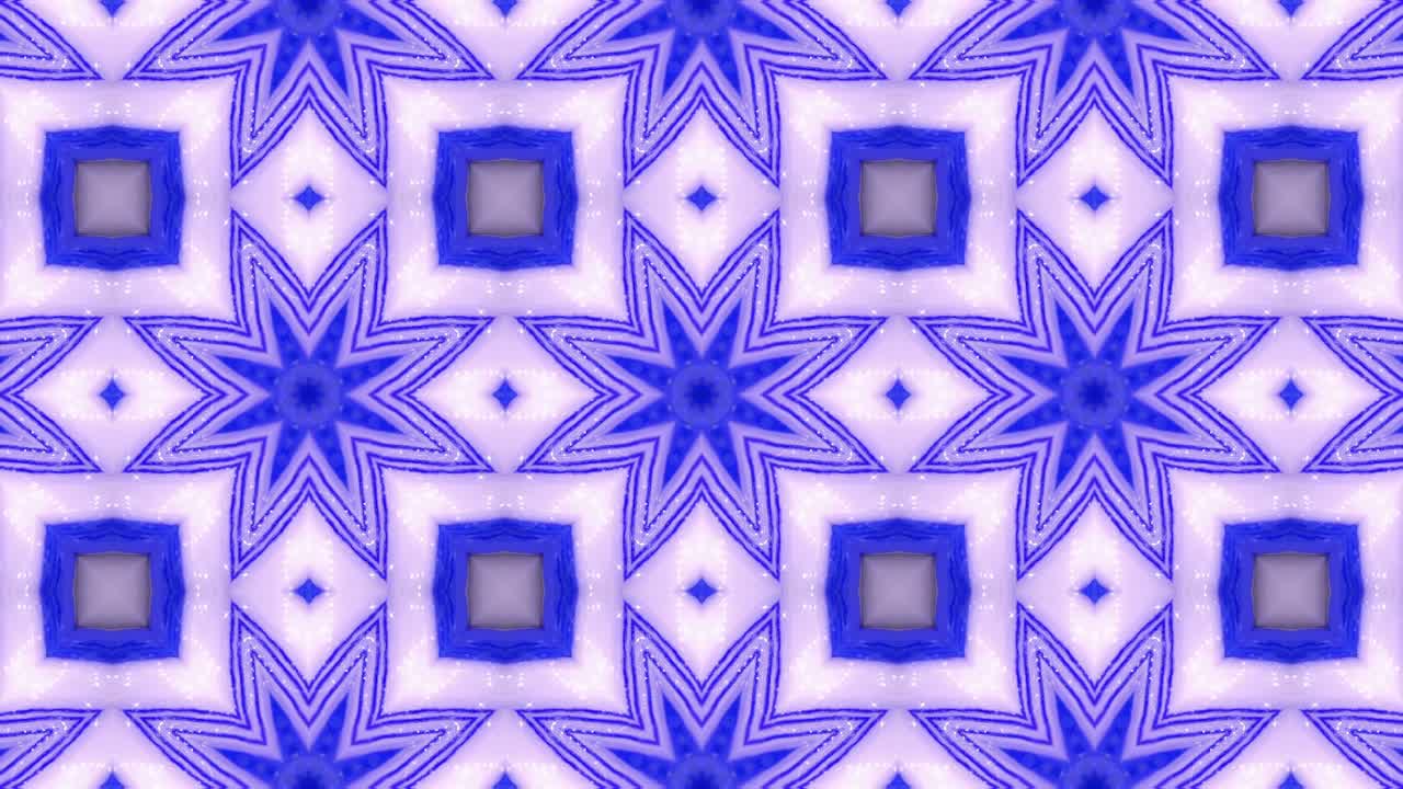 3d Looped Abstract ornate decorative background. Hypnotic striped kaleidoscope.