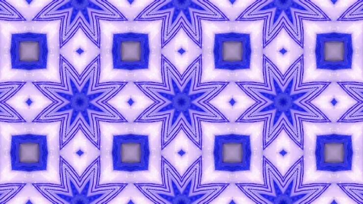 3d Looped Abstract ornate decorative background. Hypnotic striped kaleidoscope.