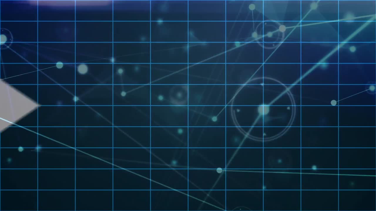 화살표와 그리드로 연결 네트워크의 애니메이션