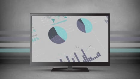diferentes gráficos en una pantalla lcd