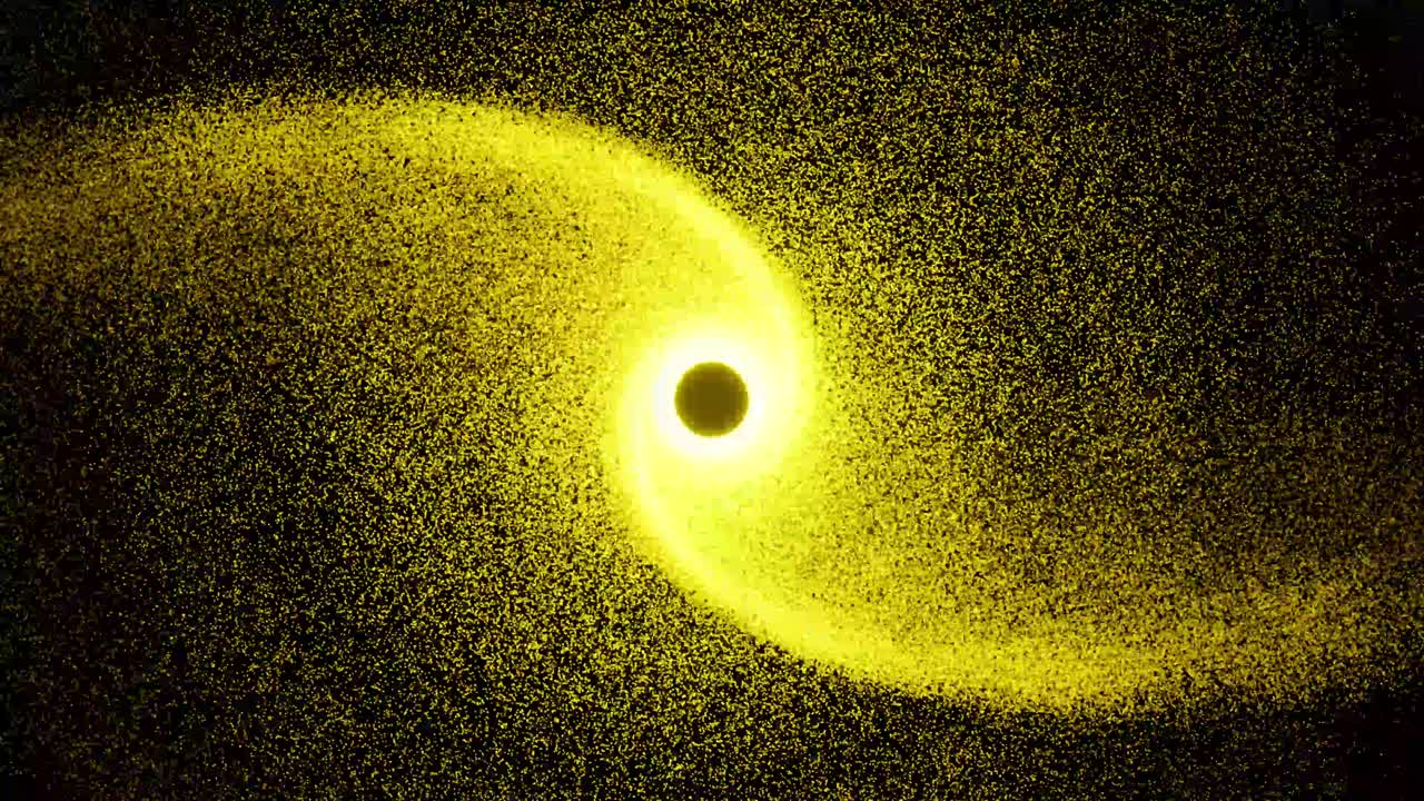 시각 효과, vfx, 블랙홀 입자, 검은 바탕 3d 애니메이션