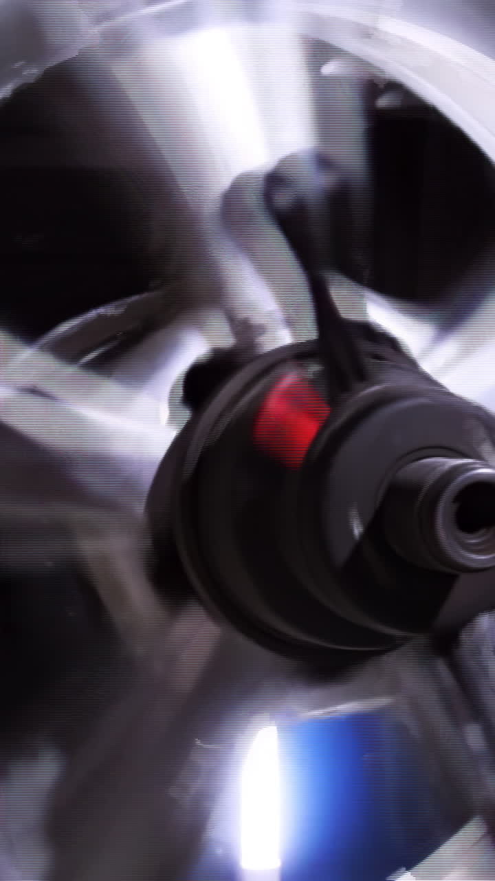 primer plano de la maquinaria industrial en movimiento