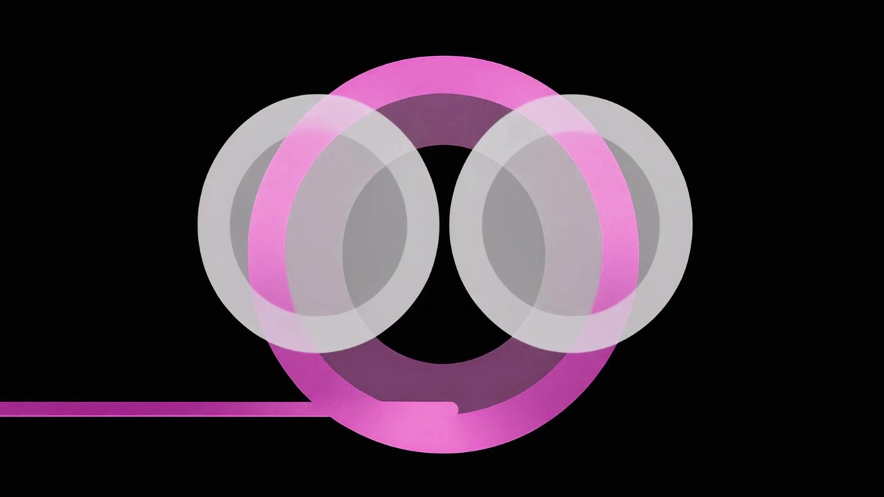 Abstrakt animation af geometriske former og linjer