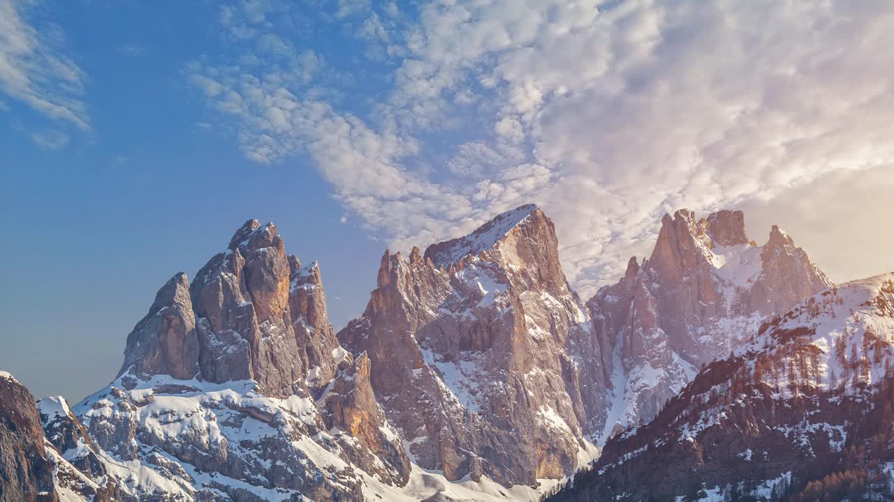 Mountain landscape time-lapse: The Dolomites in South Tyrol, Italy, 4k video