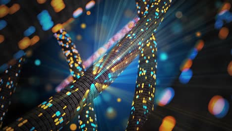 big data cloud computing internet de las cosas iot ai tecnología de red. bucle sin fisuras 4k vj fondo.