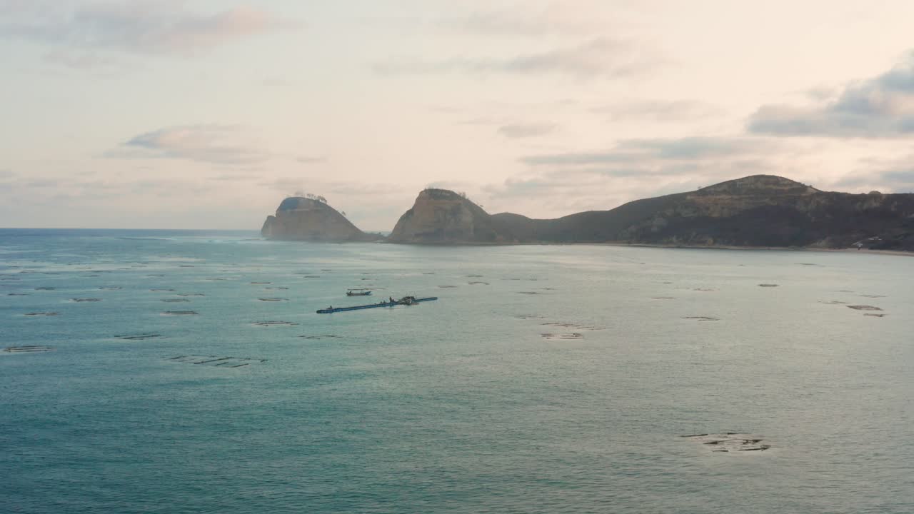 롬복 게루푹 어촌 만의 일몰