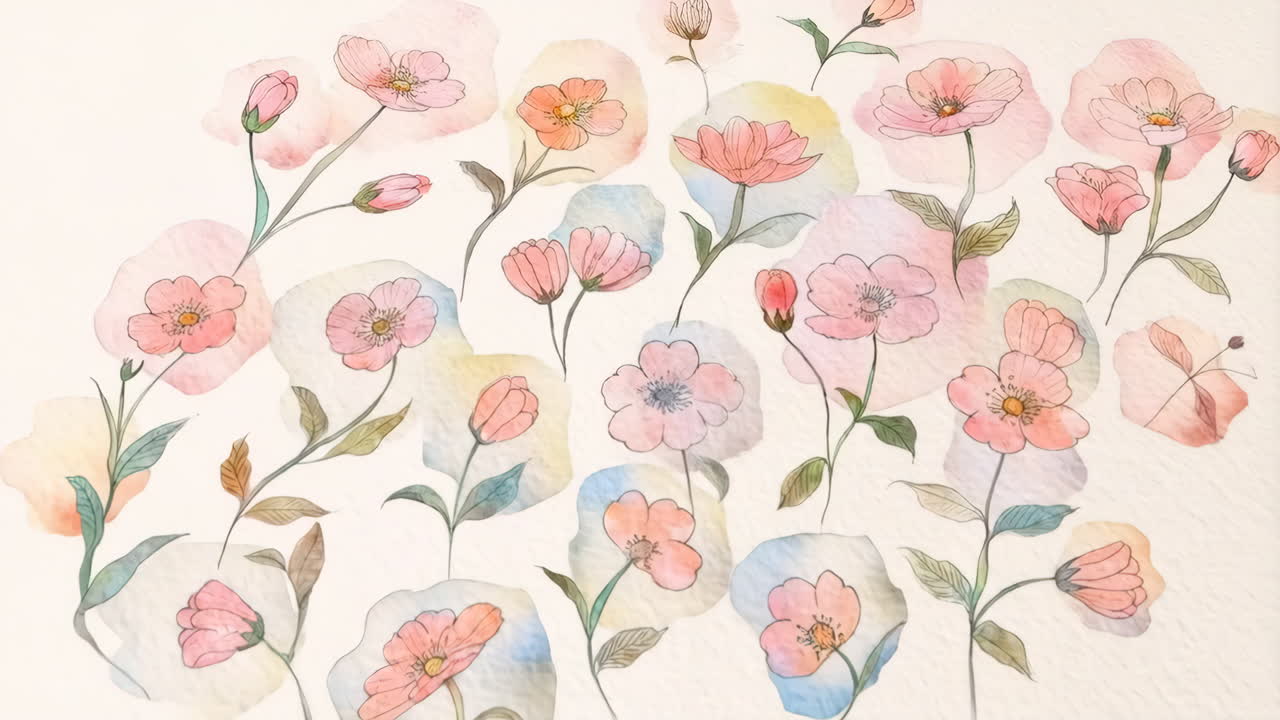 Delicate Watercolor Floral Illustrations