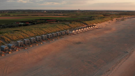 the beach of domburg during a summer sunset