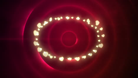 animación de la decoración de navidad luces de hadas con espacio de copia sobre círculos rojos