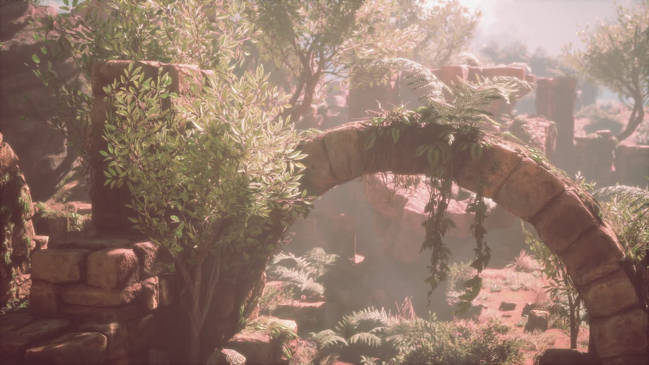 ⁇ 은 바위 돌 근처 의 폐허