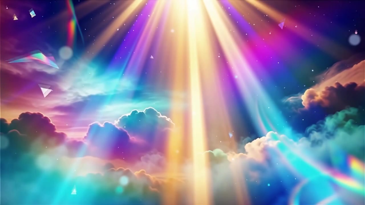 Christian Heavenly Light Worship Background