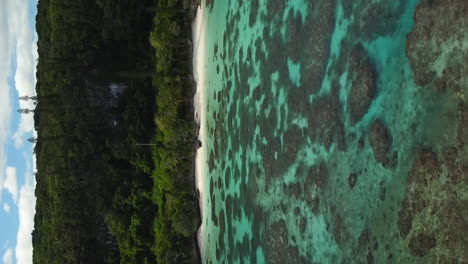 Extracción-Aérea-De-Una-Playa-Impresionante-Y-Aguas-Cristalinas-En-La-Isla-Maré,-Nueva-Caledonia