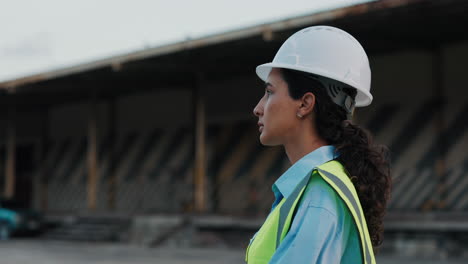 female engineer at a construction site