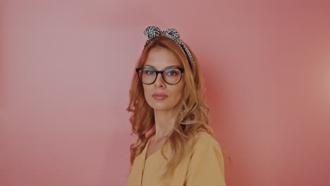 woman with glasses and headband