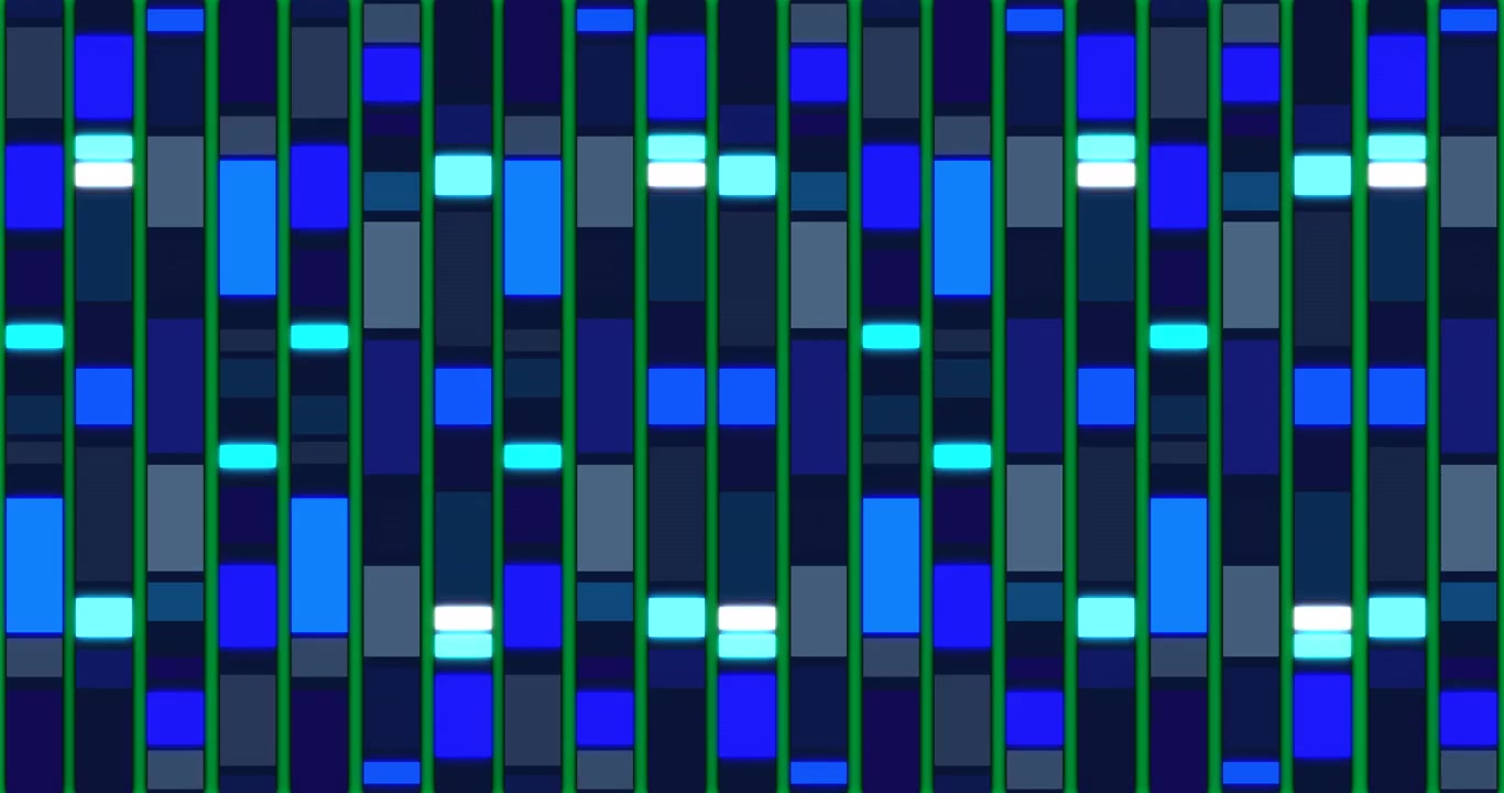 Animation of rectangles changing colours in shades of blue