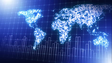 Datos-De-Inversión-Global,-Economía-Financiera-Del-Mapa-Mundial