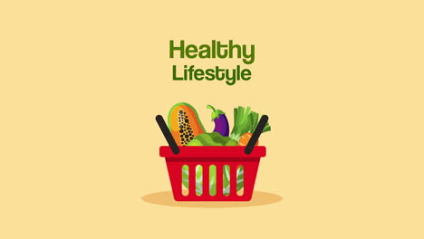 estilo de vida saludable comida vegana en la canasta