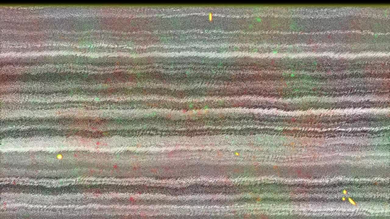 animación de la interfaz digital en pantalla con líneas y fallas