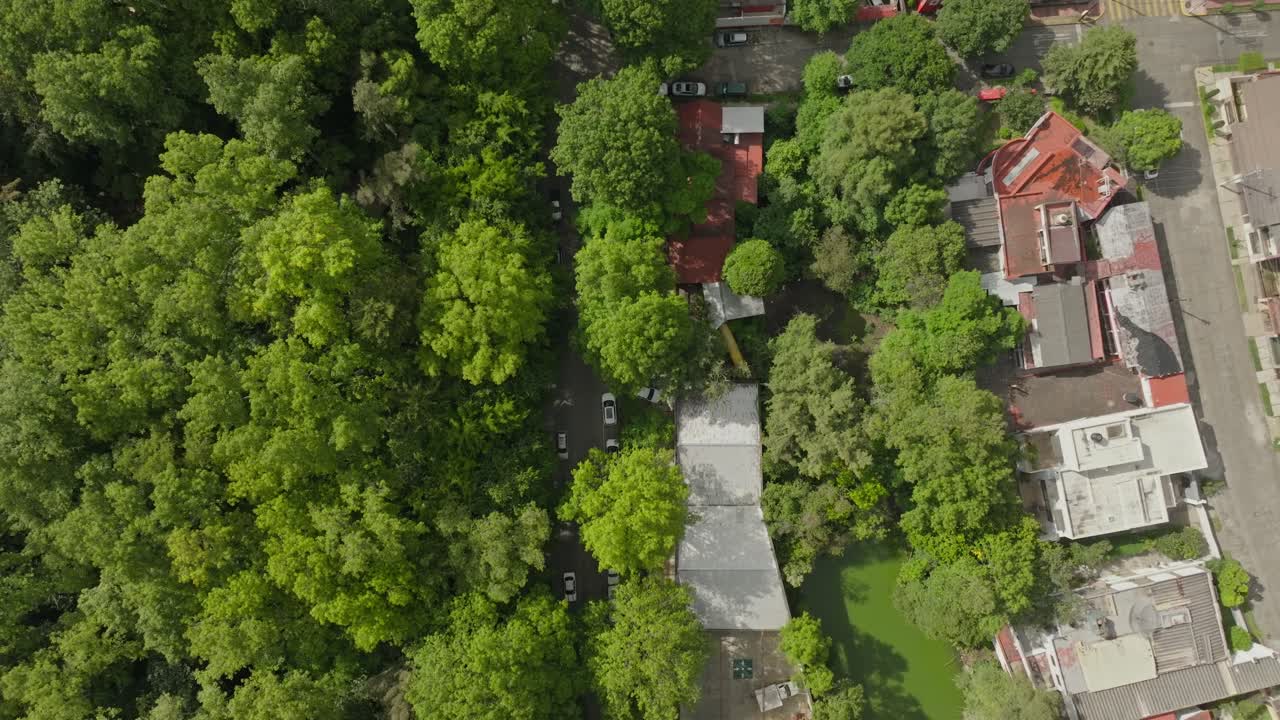 DRONE: TAMPILAN ATAS PERBATASAN TAMAN NASIONAL URUAPAN DENGAN KOTA
